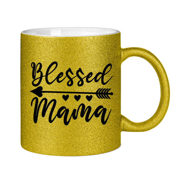 Glitzertasse blessed mama