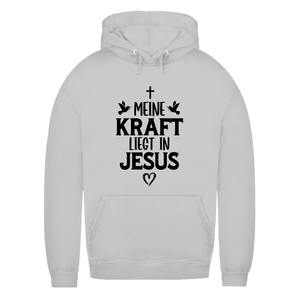 Damen Hoodie meine kraft liegt in jesus