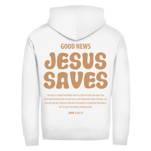 Zipper Hoodie jesus saves john 3:16-17