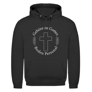 Herren Hoodie gehöre zu gottes boden personal