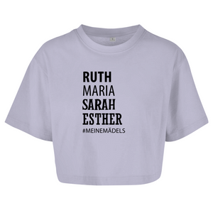 Damen Oversize Crop Top ruth maria sarah esther