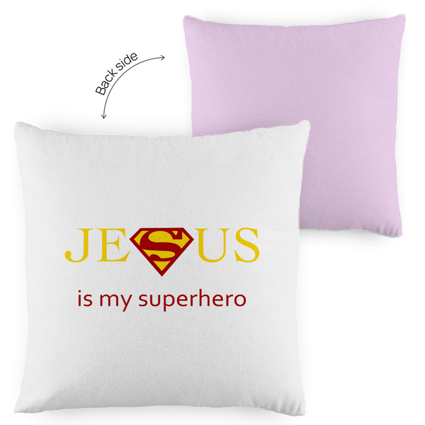 Kopfkissen zweifarbig jesus is my superhero