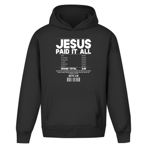 Oversize Hoodie Ohne Kordel jesus paid it all acts 4:12