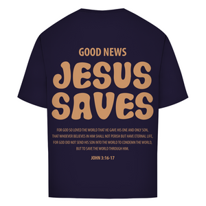 Oversize T-Shirt jesus saves john 3:16-17