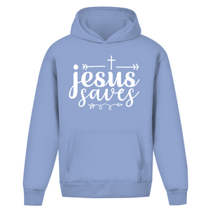 Oversize Hoodie Ohne Kordel jesus saves