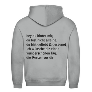 Herren Hoodie hey du hinter mir