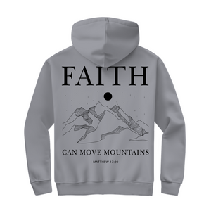 Herren Zipper Hoodie faith minimalistisch matthew 17:20