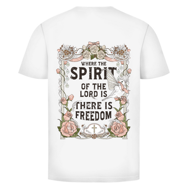 Herren T-Shirt where the spirit of the lord