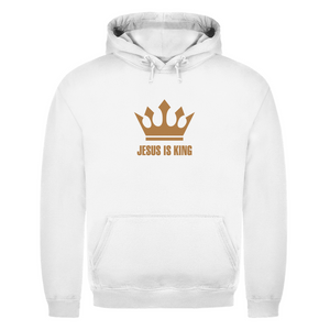 Herren Hoodie jesus is king krone