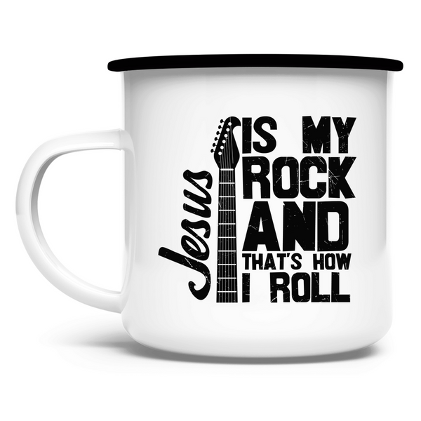 Emaille Tasse jesus is my rock gitarrenspieler