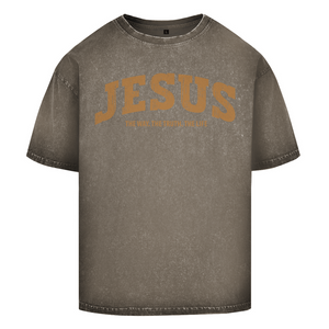 Oversize Washed T-Shirt jesus the way the truth the life