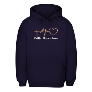 Unisex Oversize Hoodie faith hope love