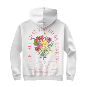 Herren Zipper Hoodie be done in love 1 corinthians 16:14