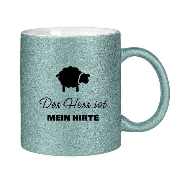 Glitzertasse der herr ist mein hirte