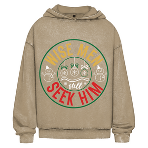 Oversize Washed Hoodie wise men seek him