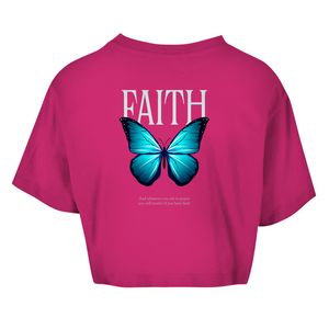 Damen Oversize Crop Top if you have faith