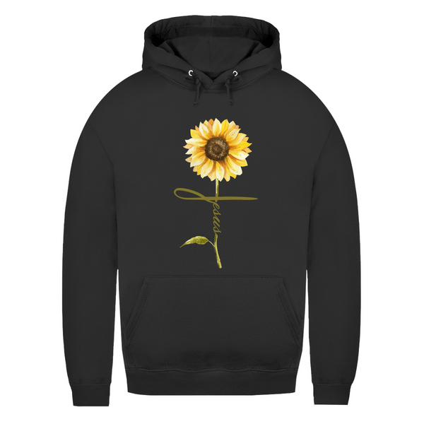 Damen Hoodie jesus sonnenblume