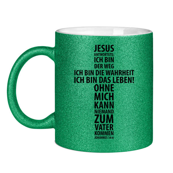 Glitzertasse jesus antwortete