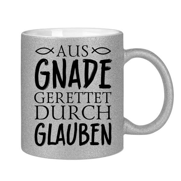 Glitzertasse aus gnade gerettet