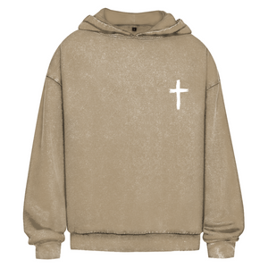 Oversize Washed Hoodie kreuz