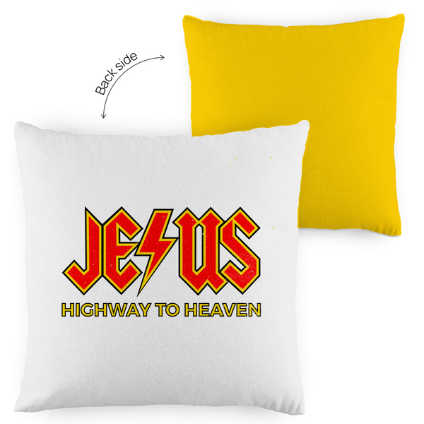 Kopfkissen zweifarbig jesus highway to heaven