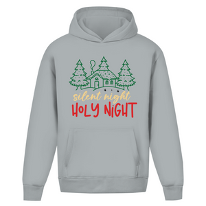 Oversize Hoodie Ohne Kordel silent night holy night