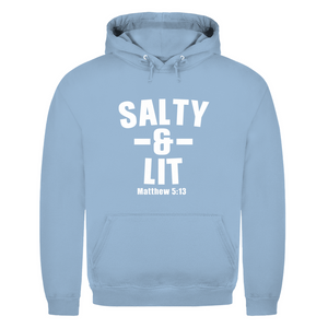 Herren Hoodie salty and lit matthew 5:13