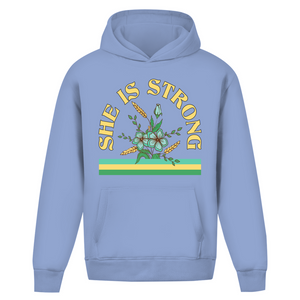 Oversize Hoodie Ohne Kordel she is strong