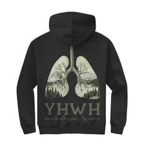 Herren Zipper Hoodie yhwh every breath speakt his name