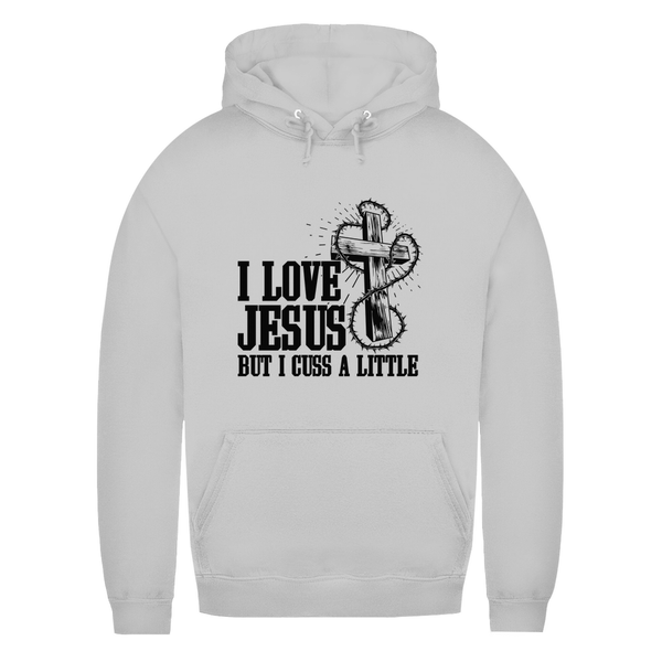 Damen Hoodie i love jesus but i cuss a little