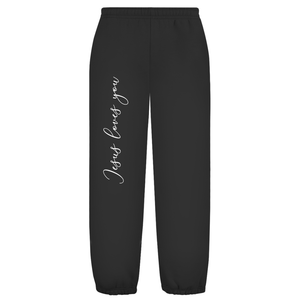 Oversize Fluffy Sweatpants jesus loves you