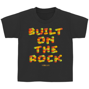 Kinder  T-Shirt built on the rock 1 cor. 3:11
