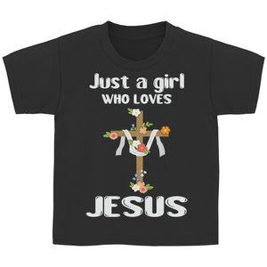 Kinder T-Shirt Just a girl who loves jesus