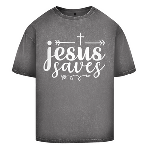 Oversize Washed T-Shirt jesus saves