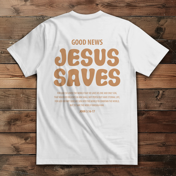 Damen Bio T-Shirt jesus saves john 3:16-17