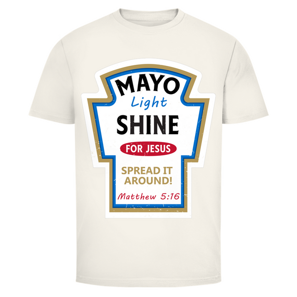 Herren T-Shirt mayo light shine matthew 5:16