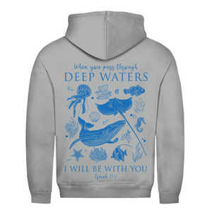 Herren Hoodie deep waters isaiah 43:2