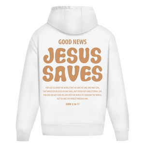 Oversize Hoodie Ohne Kordel jesus saves john 3:16-17