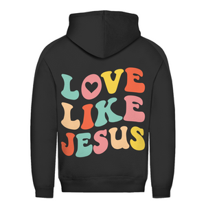 Damen Hoodie love like jesus retro