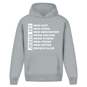 Oversize Hoodie Ohne Kordel jesus ist mein gott