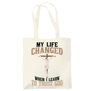 Tragetasche i learn to trust god