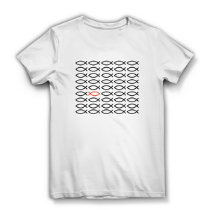 Damen Bio T-Shirt fisch symbol ICHTHYS