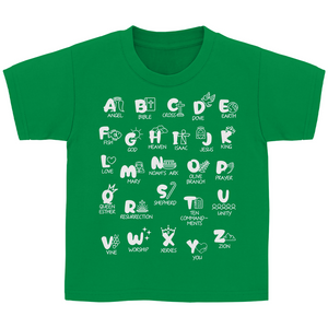 Kinder T-Shirt Christliches Alphabet