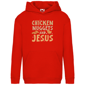 Kinder Hoodie chicken nuggets and jesus