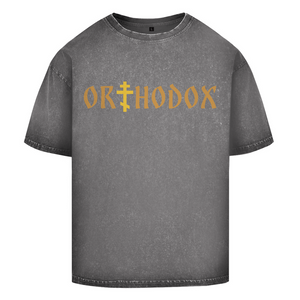 Oversize Washed T-Shirt orthodox kreuz