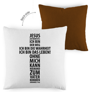 Kopfkissen zweifarbig jesus antwortete