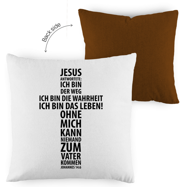 Kopfkissen zweifarbig jesus antwortete