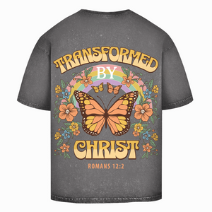 Oversize Washed T-Shirt transformed by christ romans 12:2
