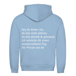 Herren Hoodie hey du hinter mir