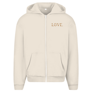 Oversize Zipper Hoodie let all that you do be done in love